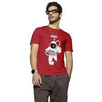 Bewakoof Men's Nasa Printed 100% Cotton T-Shirt - Regular Fit, Round Neck, Half Sleeves