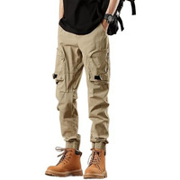Lymio Casual Cotton Cargo Pant For Men || Mens Cargo Pants (Cargo 105-108) (In, Alpha, M, Regular, Khaki)