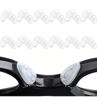 Maycreate 12 Pairs Adhesive Eyeglasses Nose Pads, D Shape Stick-On Anti-Slip White Silicone Eyeglasses Nose Pad Replacement, Self Adhesive Nose Pads Glasses Nose Pad
