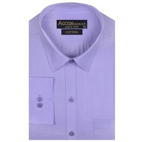 Accox Men's Cotton Full Sleeves Regular Fit Office Wear Solid Plain Formal Shirt For Men (Gcr291_44) Multicolour