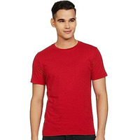 Amazon Brand - Symbol Men's Cotton T Shirt | Round Neck | Half Sleeve | Plain - Regular Fit (Available In Plus Size) (Sage Red_S)