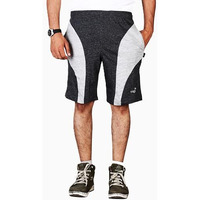 Vego Mens Black Cotton Shorts, Bermuda, Half Pant