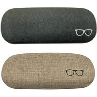 At Tech Hard Metal Cover Cases Box For Eyewear, Glasses, Chasma & Spectacles. (Qty.- 2 Pcs.) (Black & Brown)