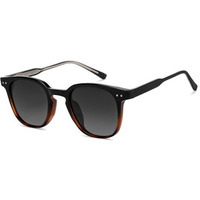 Vincent Chase Eyewear By Lenskart | Tortoise Grey Full Oval | Classics | Polarized And 100% Uv Protected Sunglasses | Men & Women | Large | Vc S16750, Black