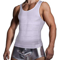 Firstfit Abs Abdomen Compression Slimming Tummy Tucker Vest, Underwear Shapewear Slim Body Shaper For Men - White (Xl)