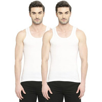 Vip Men's Solid Regular Fit Vest Bonusclassic_Rn_Po2_95_White