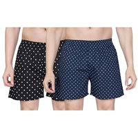 Nermosa Men's Cotton Printed Soft Regular Boxer Shorts | Pack Of 2 (In, Alpha, L, Regular, Multicolor5)