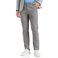 Amazon Brand - Symbol Men's Flexi Waist Regular Fit Casual Mid Rise Pants/Chino Grey 32