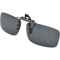 Roshfort Polarized Clip-On Sunglasses Attachment Sunglasses Uv Protection Sunlight Anti-Glare Driving Glasses (Italic) (Italic Black)