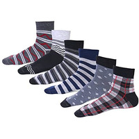 Rc. Royal Class Men's Ankle Length Soft Cotton Casual/Formal Multicolored Socks (Pack Of 6 Pairs)(Free Size)