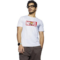 Bewakoof Official Marvel Merchandise Men's Printed Regular Fit Half Sleeve Round Neck Cotton T-Shirt