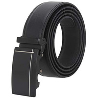 Labnoft Men's Pu Leather Auto Lock Belt (Black)