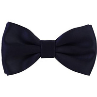 Peluche Solid Dark Blue Bow Tie For Men