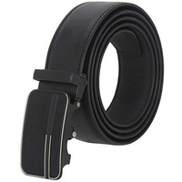 Labnoft Mens Pu Leather Auto Lock Belt, Black