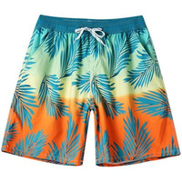 Proberos Swimming Shorts For Men, Casual Fashion Gradient Print Summer Beach Shorts Quick Dry Polyester Elastic Waist Shorts Chino Shorts Summer Swim Short Beach Wear, 2Xl