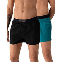Damensch Men's Regular Fit Cotton Breeeze Ultra Light Inner Boxers | 100% Cotton Men Innerwear, Boxer Shorts, Innerwear Men, Men Underwear, Man Shorts-Cape Black,Havana Blue-M