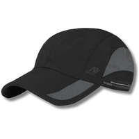 Aavjo Polyester Quick Dry Baseball Cap Hat Topi For Men Women L Beach Cricket Sports Running Cap (Black)