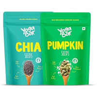 Yogabar Chia Seeds And Pumpkin Seeds Combo Pack 1Kg (500G*2, Pack Of 2) | Buy 1 Get 1 Free | Rich In Omega-3 & Antioxidants | Supports Skin Health, Gut Health & Weight Management | Superfood For Healthy Eating | Healthy Snacks For Weight Loss