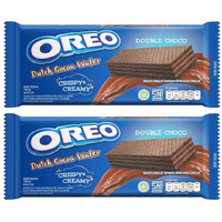 Oreos Double Chocolate Dutch Cocoa Crispy Wafer Biscuit Filled With Rich, Creamy Chocolate Creme 2 X 117Gm Each (Imported)