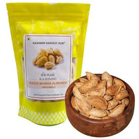 Kashmir Harvest Hub Kashmiri Kagzi Mamra Almonds With Paper Shell - 500G | 100% Natural & Premium Badam In Shell | Pure & Authentic | High In Fibre | Boost Immunity | Organic | A++ Grade | Direct From Kashmir (Pack Of 1)