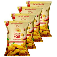 Khari Foods Jowar Pops, Cheese Tomato Flavoured, No Palm Oil, No Maida, Millet Goodness, Fibre Rich, Zero Cholestrol, Baked Gluten Free Vegan Snacks For Kids, Adults (50G X 4)