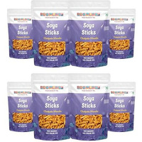 Promunch Soya Sticks | Crispy Snacks | Namkeen Savoury Chips | No Palm Oil And Maida | Chatpata Masala - 30G Pack Of 8