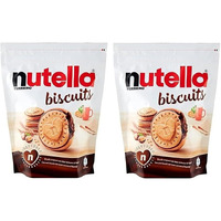 Nutellas Biscuits, Hazelnut Flavoured Delicious Crunchy Biscuit With Wheat Flour, Cane Sugar And A Creamy Texture 276 Grams Set Of 2