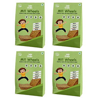 Little Grabs Jowar/ Bajra & Methi Millet Khakhra - 100Gm Each (Pack Of 4) With 12G Protein, 100% Natural Healthy Crispy Khakhra, Organic Cold-Pressed Sunflower Oil