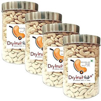 Dry Fruit Hub Cashew Nuts 1Kg, Jumbo Kaju,Kajju Dry Fruits,Kajoo Cashew Big Size Grade 1 Pack Of 4 Each 250Gm