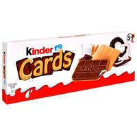 Kinders Cards New Unique Biscuit With Surprisingly Creamy Milk And Cocoa Filling Enclosed With Milk Wafers 128G (Italy)