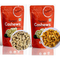 1 Kg - 1200 Rs Narpavi Presents Premium Ghee Roasted Red Cilli & Black Pepper Flavored Cahsews, Whole Cashews, Expertly Selected For Crisp Crunch And Rich Protein Content, Offering Gluten-Free |Flavored | Package-500 Gram Pepper Flavor & 500 Gram Chilli Flavours Pack Of 2 Serving