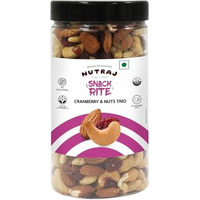 Nutraj Snackrite Cranberry & Nuts Trio 500G Jar (Almond, Cashew, Cranberry) - Pack Of 1| Dried Fruits | Mixes Dry Fruits | Trail Mixes
