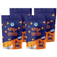 The Healthy Binge Chickpea Protein Triangle Chips | As Seen On Shark Tank India | Bbq Flavour | High In Protein & Fiber | No Msg | Family Size Packs 60G X 4 Nos