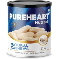 Pureheart Nutreat Natural Cashews (333 Gm) Premium Whole Crunchy & Delicious Cashewnuts/Kaju/Dry Fruit - Pack Of 1