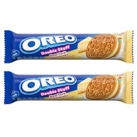 Oreos Double Stuff New York Cheesecake Vanilla Flavoured With Double Zesty Cheesecake Sandwich Cookies, Each 131G X Pack Of 2 (From Indonesia)