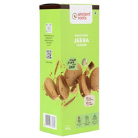 Ancient Roots Jeera Cookies/Biscuits (16-18 Pcs) / For Healthy Delicious Snacks/Best Paired With Tea & Coffee,No Maida, No Sugar, No Palm Oil / 100% Butter & Jaggery Cookies - 150G