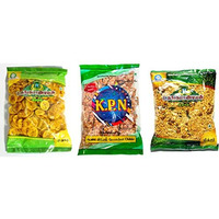 Thangapandiyan Thoothukudi Special Mixture 250Gm + Tt Nendhram Chips 250G + Kovilpatti Kpn Kadalai Mittai (Chikki Candy) 200Gm