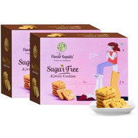 The Flavour Republic Sugar-Free Ajwain Cookies | High Fibre Balance Of Taste & Nutrition | Baked Healthy Tea Time Biscuits | For Kids & Families | Eggless Cookies Without Palm Oil (Pack Of 2 (300 Gm)