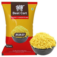 Best Cart Farsan Crispy Nylon Sev Plain Pani Puri Papdi Chaat Packet Sev 300 Gram