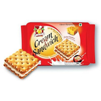 Samudra Cream Sandwich Cheese Biscuits 190G- Cheese (Each Pack)|Cheese Flavour|Cream Biscuits|Crunchy Cheese Cracker - Pack Of 3