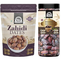 Wonderland Foods 900G Premium Dates Combo Of Zahidi Dates 500G & Mazafati Dates 400G Combo | Healthy & Nutritious Soft Khajoor, Khajur Rich In Iron, Fibre & Vitamins