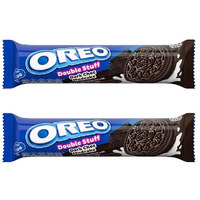 Oreos Double Stuff Dark Chocolate Sandwich Cookies, With Double Dark Chocolate Flavoured Creme Each 131G X Pack Of 2 (From Indonesia)