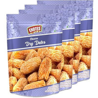 Exotes, Yellow Dry Dates Chuara Vacuum Packed Pouch G Pack Of 4X250S, Natural, 1000 Gram