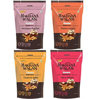 Makhana Wala's Roasted&Flavoured Makhana/Water Lilly Pops/Gorgon Nut|Combo Of Himalayan Pink Salt + Cheesy Italiana + Cream Onion + Spicy Indiana|Healthy Makhana Snack,4 Packs,70 G Each