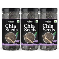 Trunutra - Chia Seeds-600G Seeds For Eating | Omega 3 & Calcium Rich | 100% Natural & Healthy Snack Diet Nuts Seeds For Weight Manage 200Gm Pack Of 3