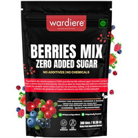 Wardiere Organic Berries Mix (300 Gms) - Excellent Naturally Dried Berries Mix Without Sugar - Certified Organic, Zero Chemicals