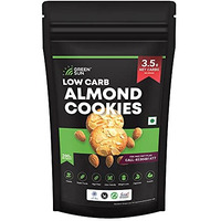 Green Sun Low Carb Almond Cookies |200 Gm | 0.5 G Net Carb Per Cookie | Keto Friendly| Sugar Free | Natural Sweetener Stevia |Healthy | High Fiber | Super Foods | Crispy (Pack Of 1)