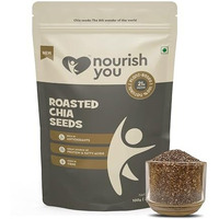 Nourish You Roasted Black Chia Seeds | Fibre Rich Seeds | Diet Food | Antioxidants | Healthy Snacks | Nutrients Rich | High In Protein & Fatty Acids |100 Gm