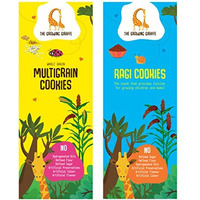 The Growing Giraffe Nutritious All Day Snacks - Whole Grain Honey & Oat Cookies, Delicious Ragi Biscuits, Free From Artificial Flavors & Colors - 160 Grams (Pack Of 2)