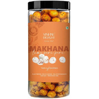 Vishnu Delight Roasted Fiery Peri-Peri Organic Makhana Jar, 90G - Perfect Spicy Snack For Adventurous Foodies With A Love For Roasted Flavors